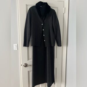 B3 Plaza South Black Cardigan and Skirt Set USA Medium